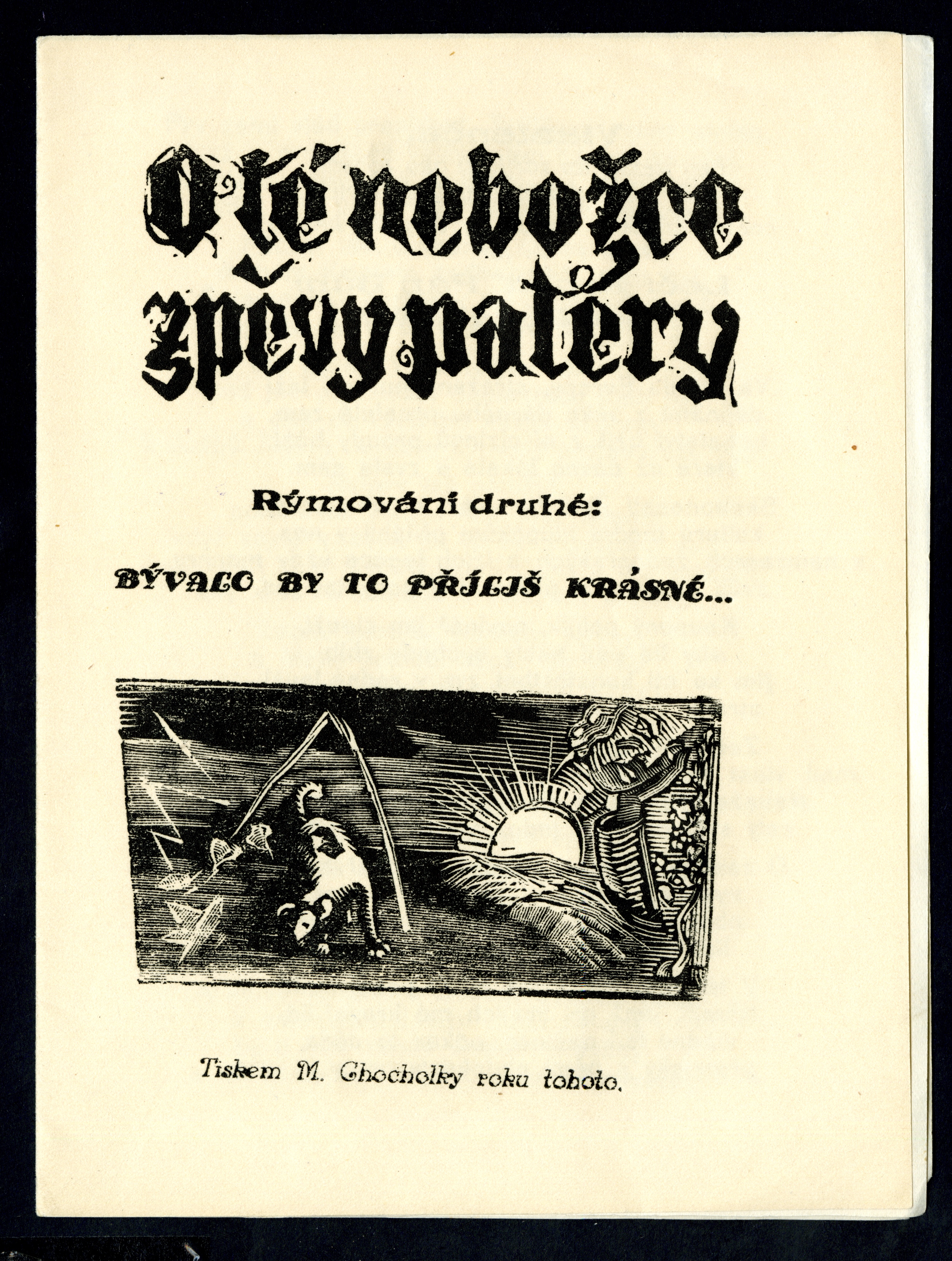 Náhledový obrázek Parodie na kramářskou píseň - 1