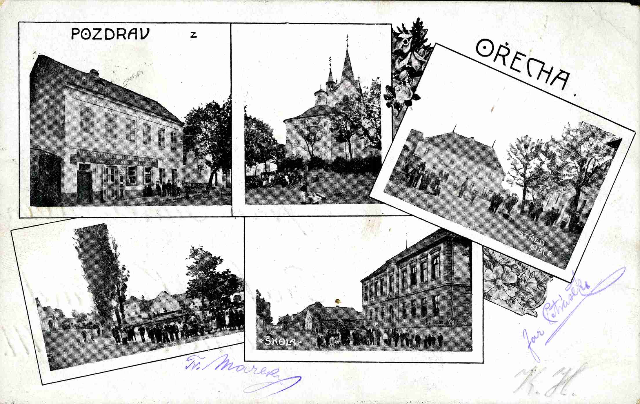 Náhledový obrázek Černobílá pohlednice - 2
