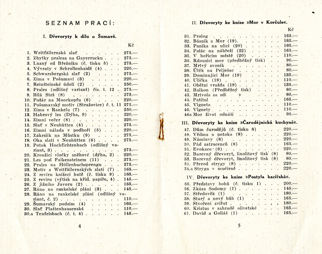 Náhledový obrázek Katalog výstavy Josefa Váchala v Hradci Králové z roku 1930 - 4