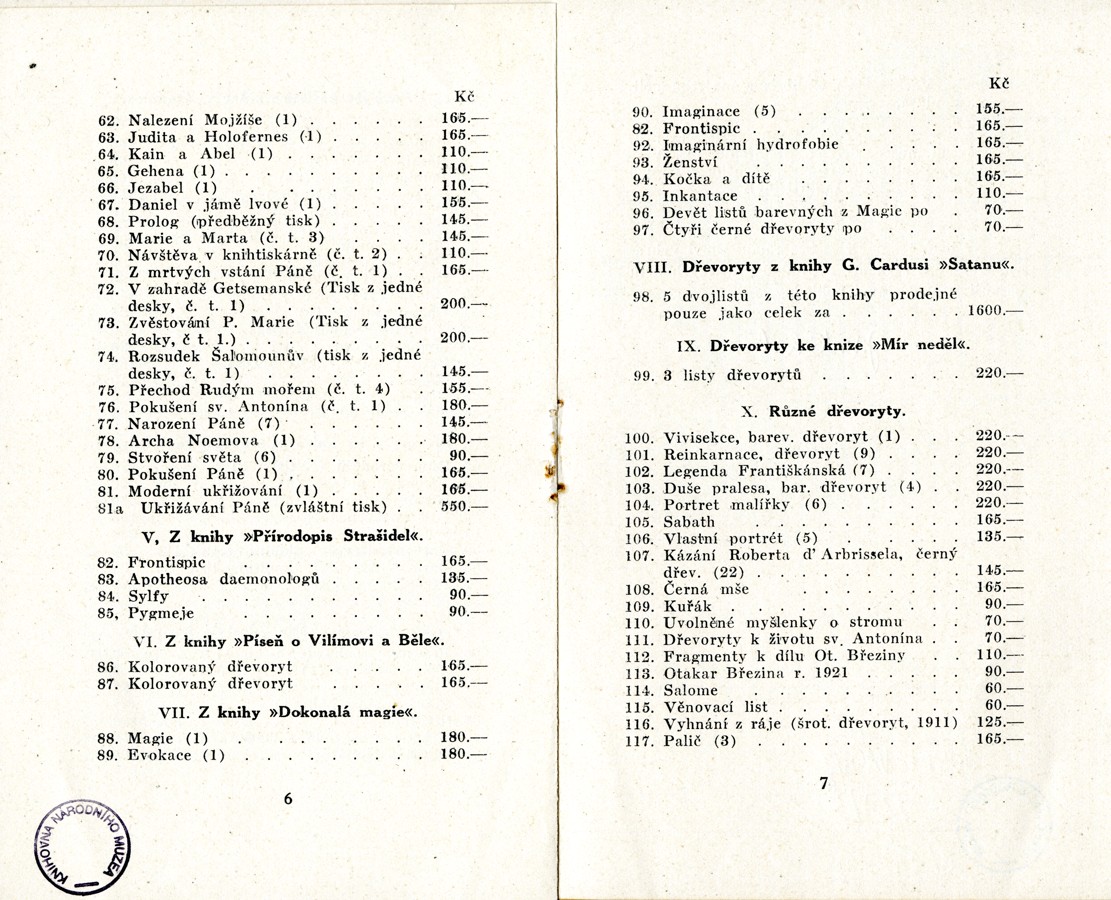 Náhledový obrázek Katalog výstavy Josefa Váchala v Hradci Králové z roku 1930 - 5