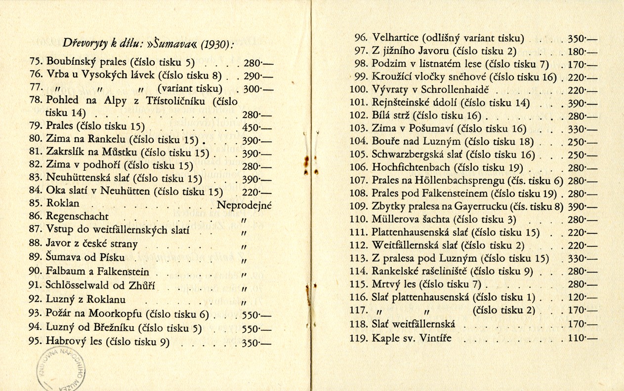 Náhledový obrázek Katalog výstavy Josefa Váchala v Plzni z roku 1930 - 5