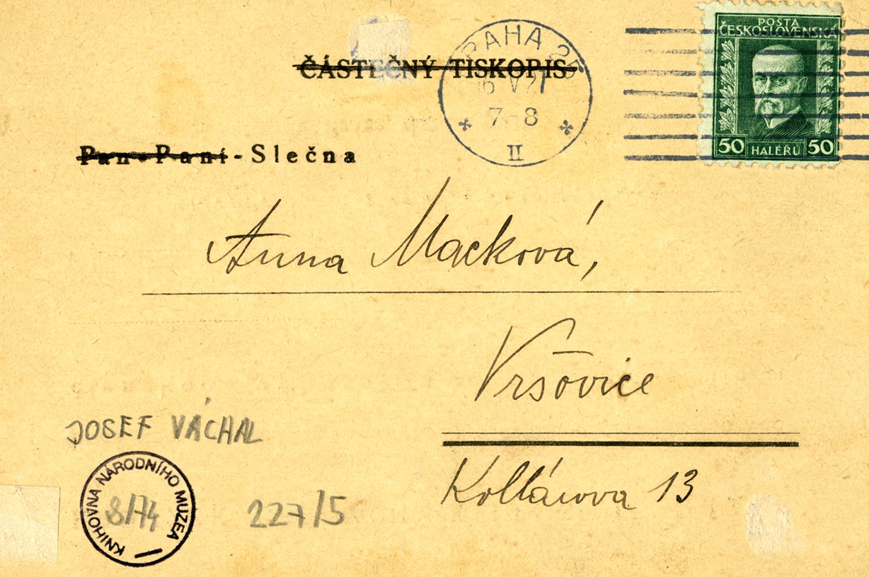 Náhledový obrázek Pozvání Kroužku českých exlibristů v Praze na členskou schůzi s přednáškou J. Váchala - 2