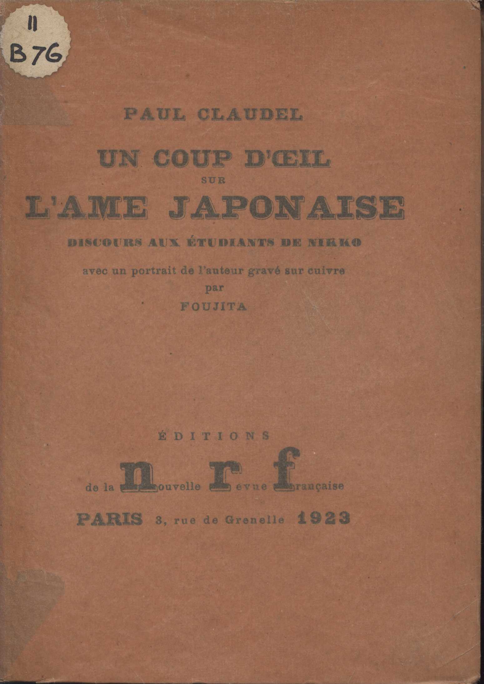 Náhledový obrázek Un coup d'oeil sur l'Ame Japonaise - 1