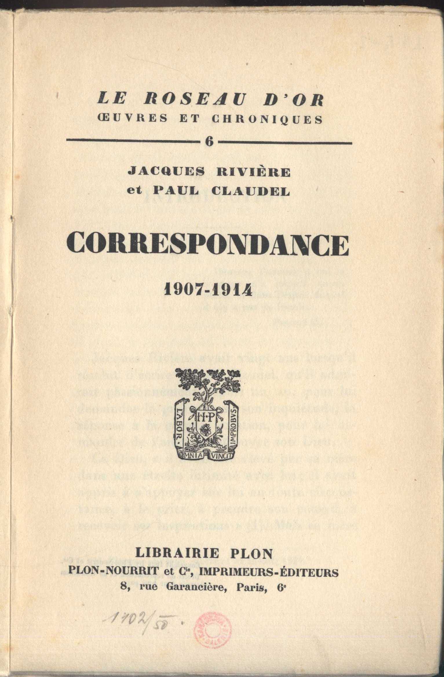 Náhledový obrázek Correspondance - 2