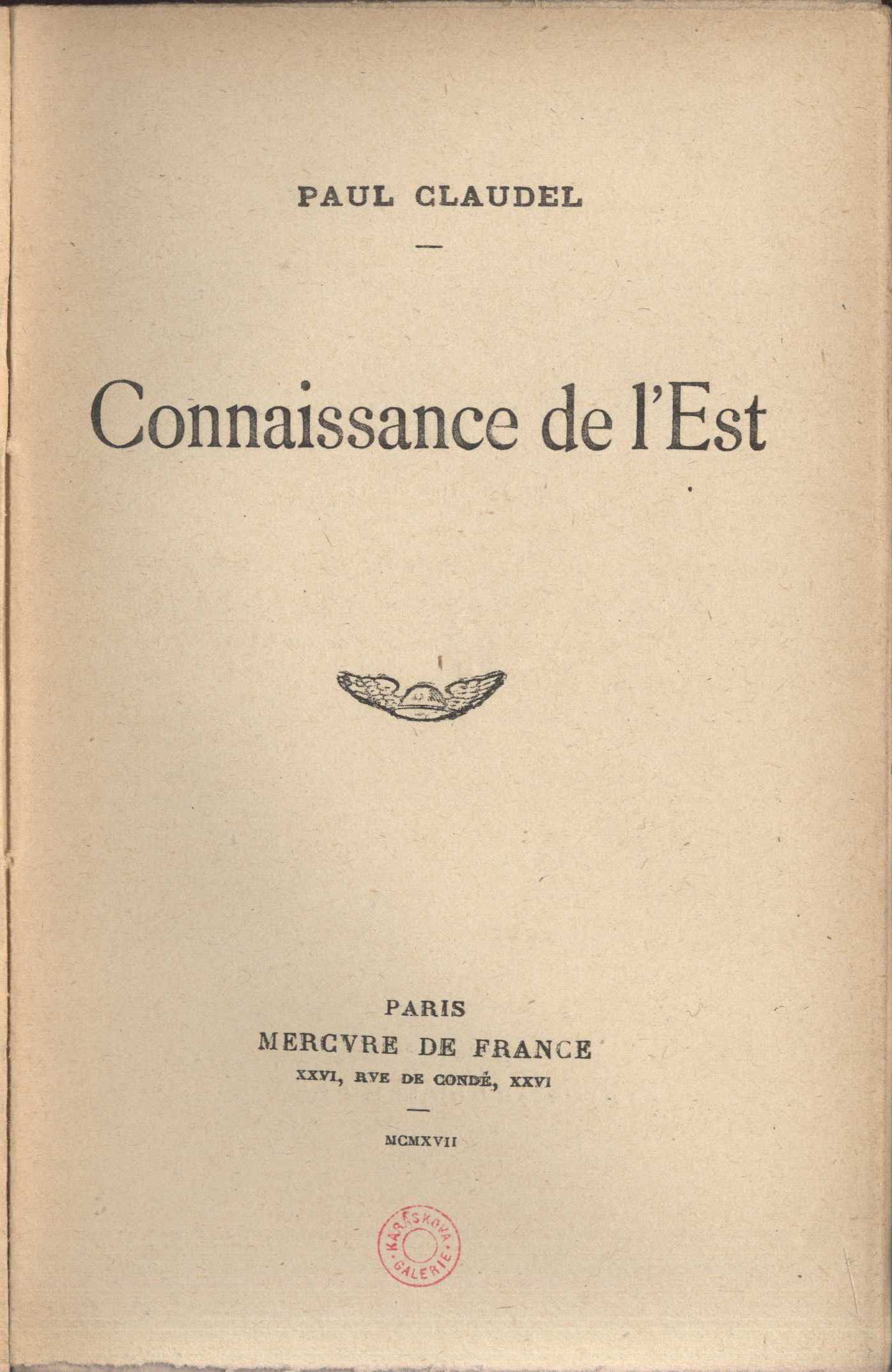 Náhledový obrázek Connaissance de l'Est - 1