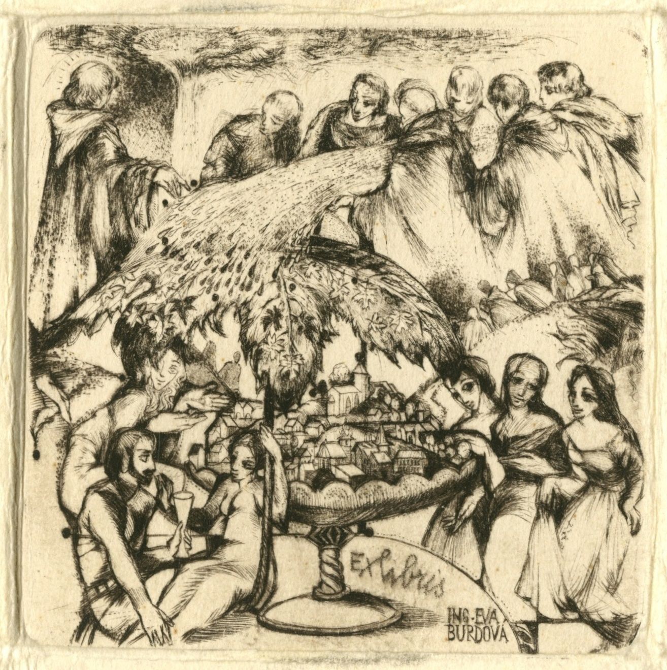 Náhledový obrázek Štoček Ivany Kantůrkové - exlibris Ing. Eva Burdová - 2