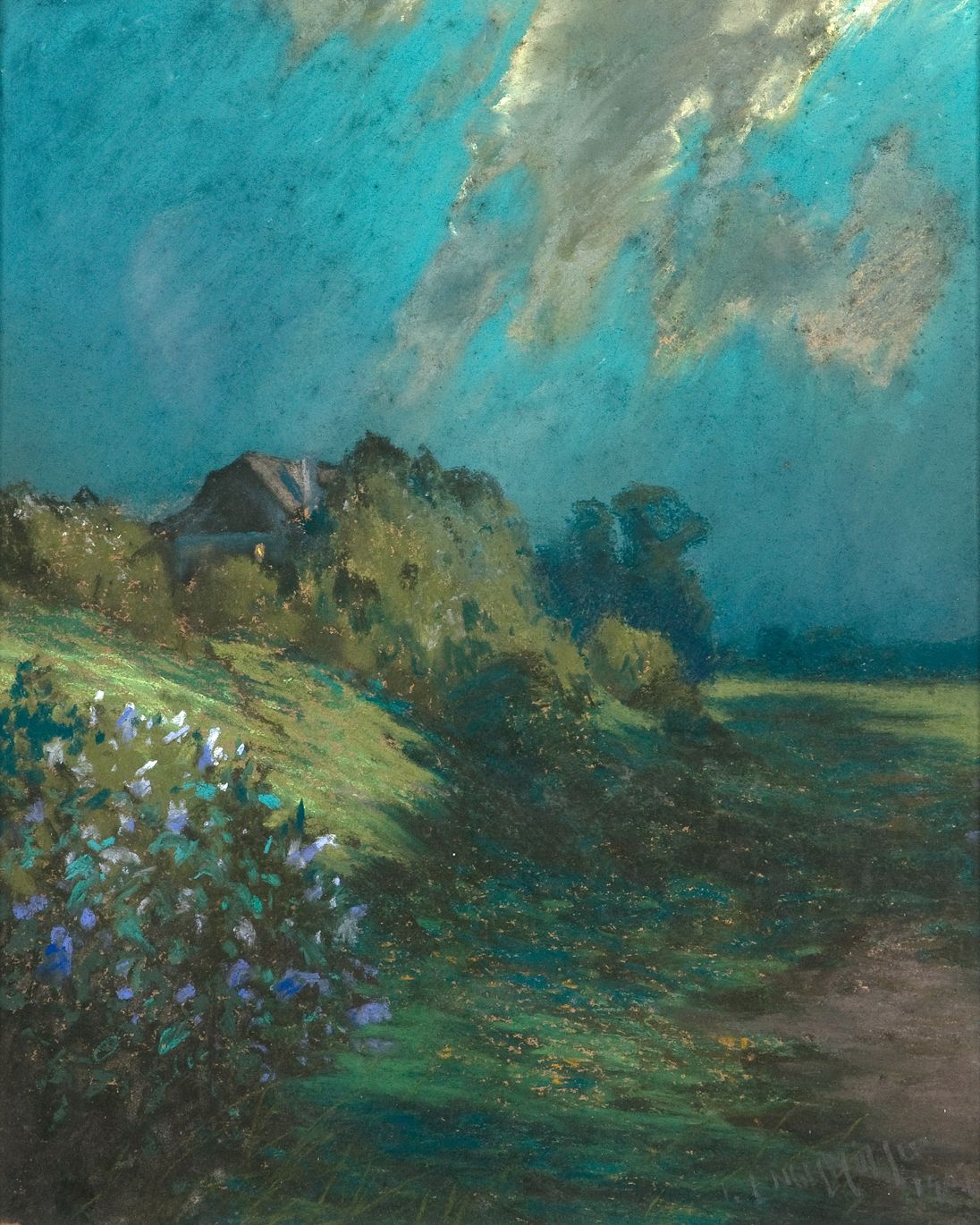 Náhledový obrázek Láska (Ilustrace ke sbírce básní Vítězslava Hálka Večerní písně) - 1
