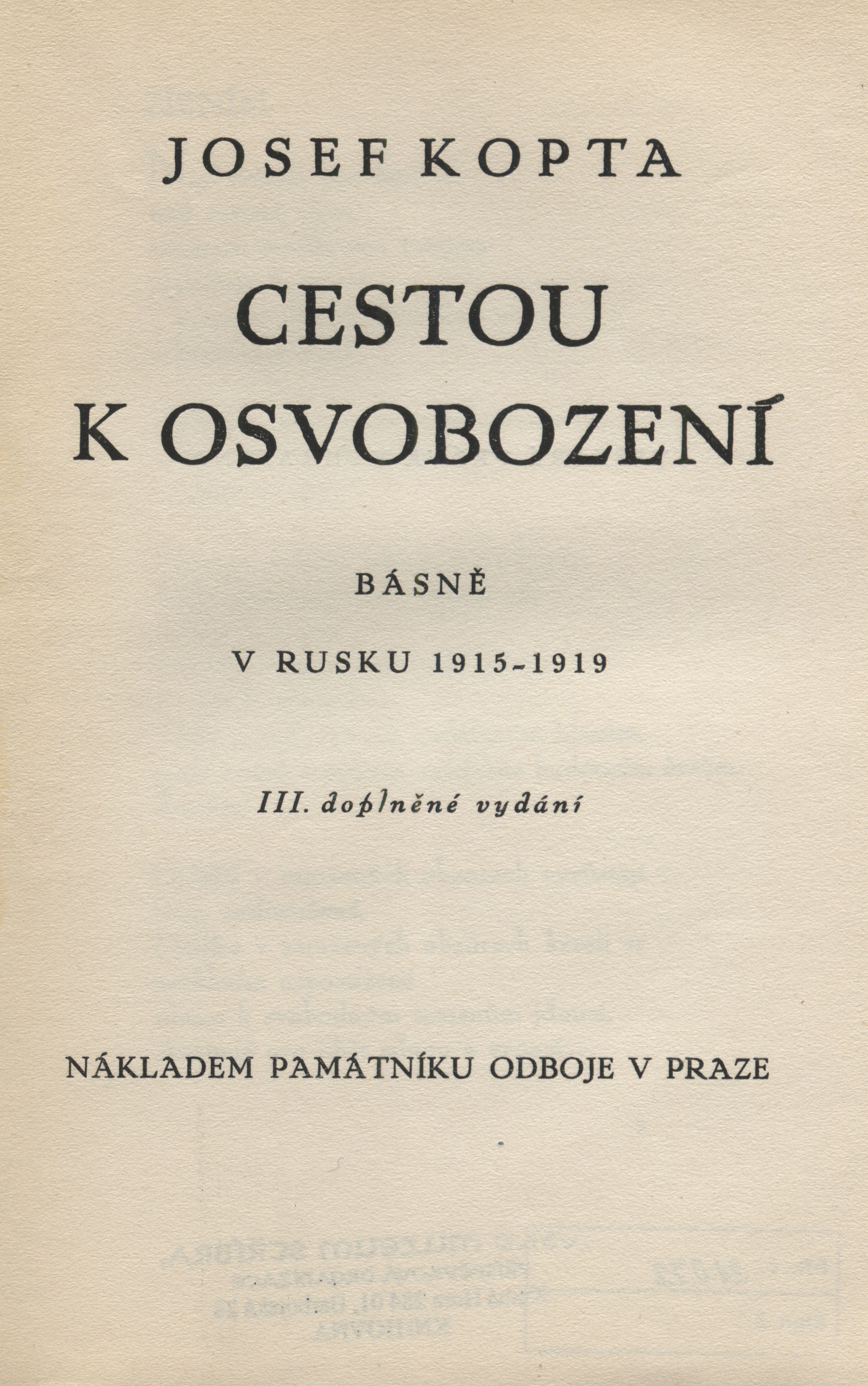 Náhledový obrázek Cestou k osvobození - 1