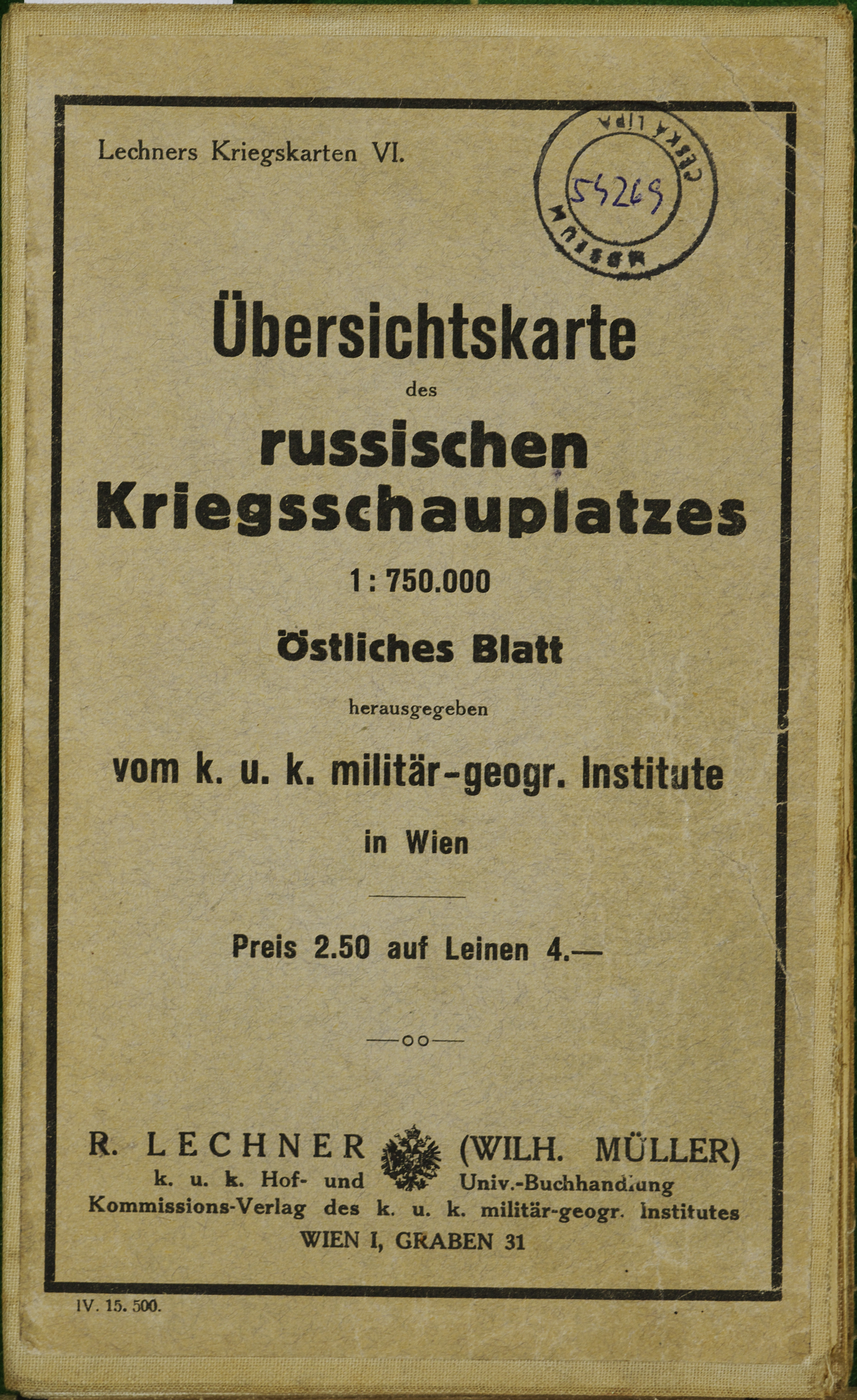 Náhledový obrázek Übersichtskarte des russischen Kriegsschauplatzes - 1