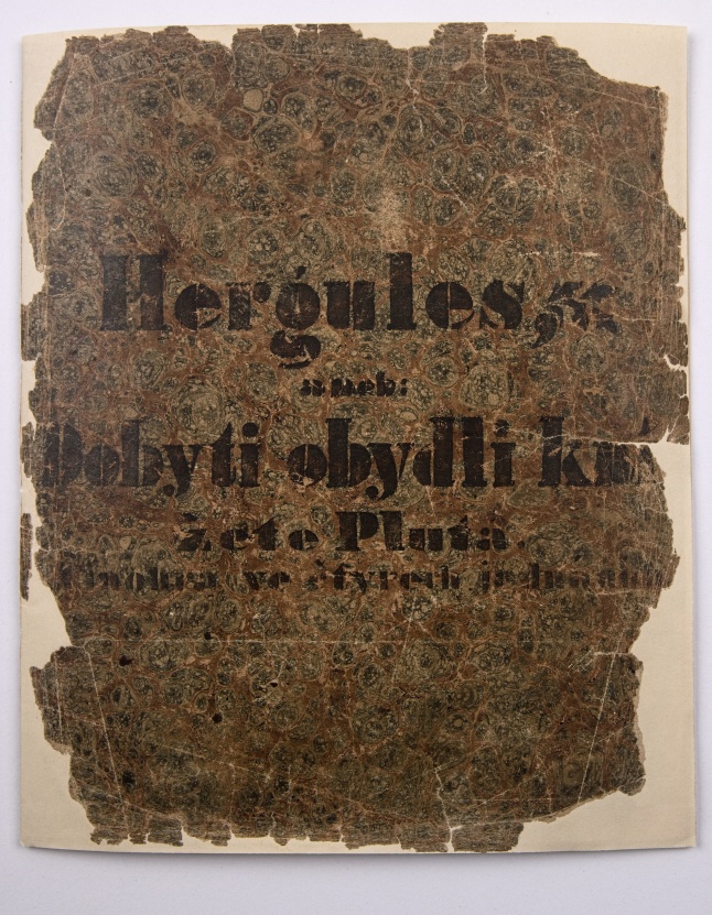 Náhledový obrázek Rukopis - Hergules, aneb Dobytí obydlí knížete Pluta, smutnohra ve čtyřech jednáních - 1