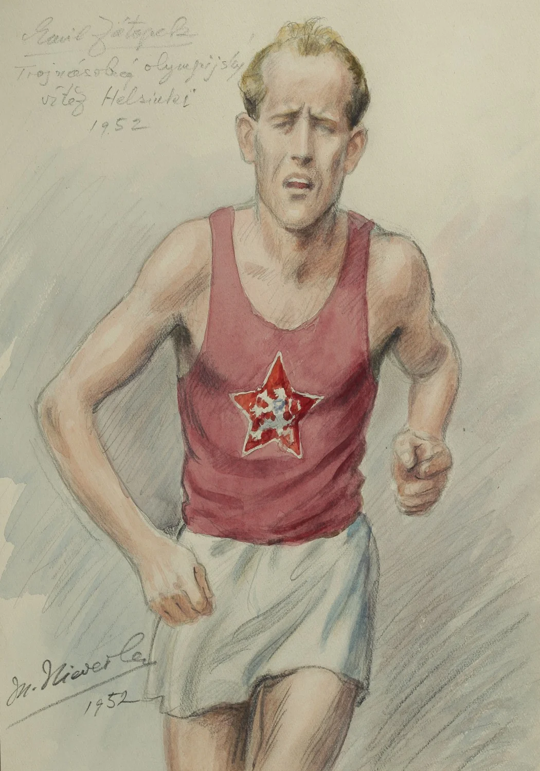 Náhledový obrázek předmětu Emil Zátopek při svém olympijském závodě