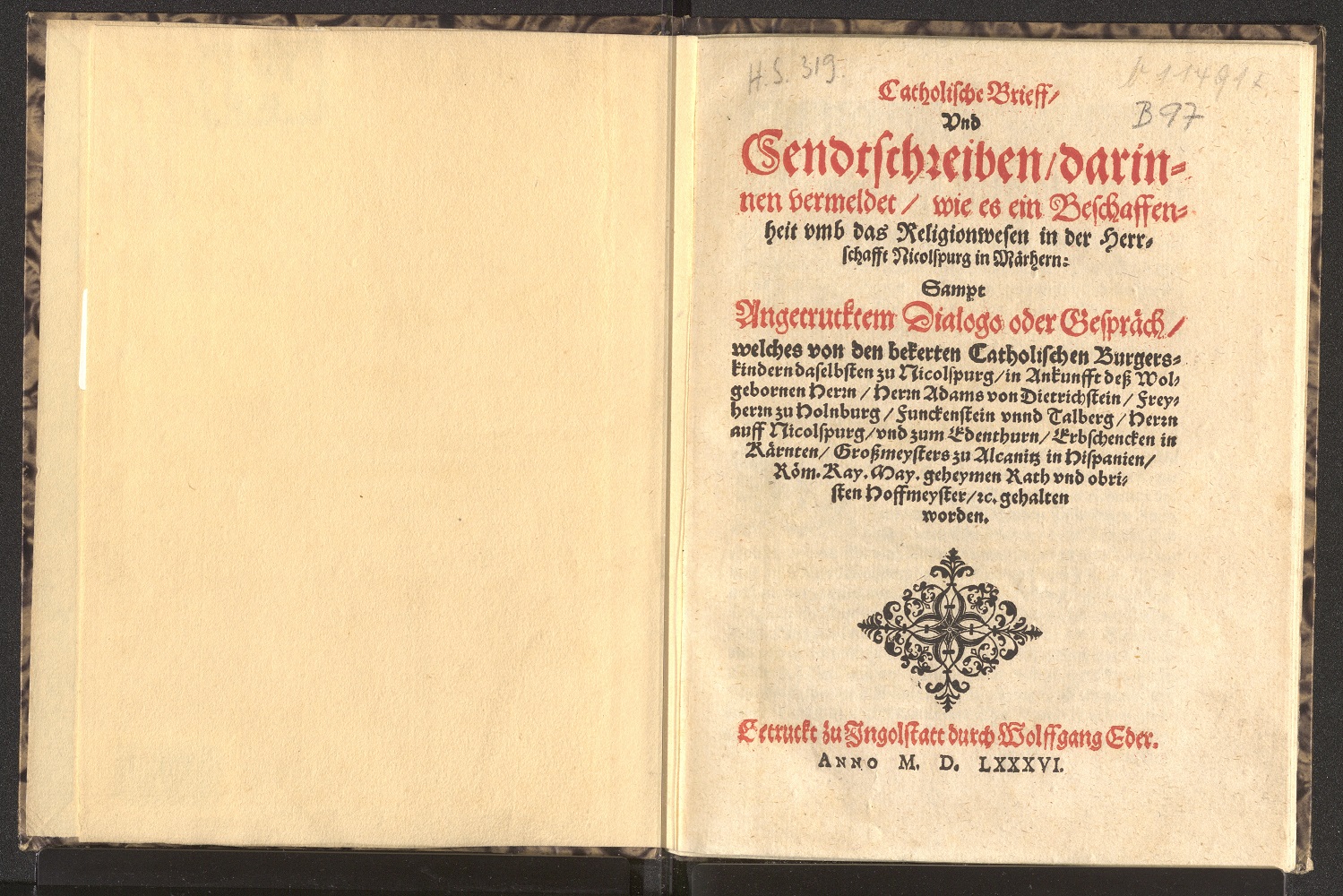 Náhledový obrázek Catholische Brieff,… - 1