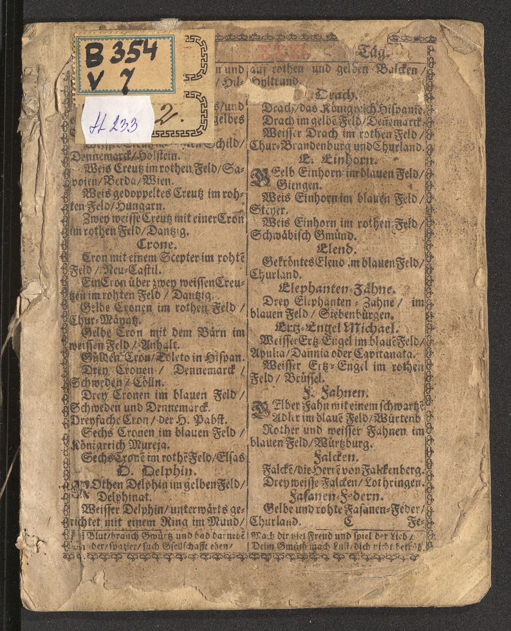 Náhledový obrázek Kalendář na rok 1725 - 1