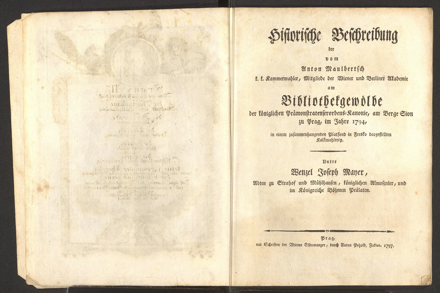 Náhledový obrázek předmětu Wenzel Joseph Mayer : Historische Beschreibung…