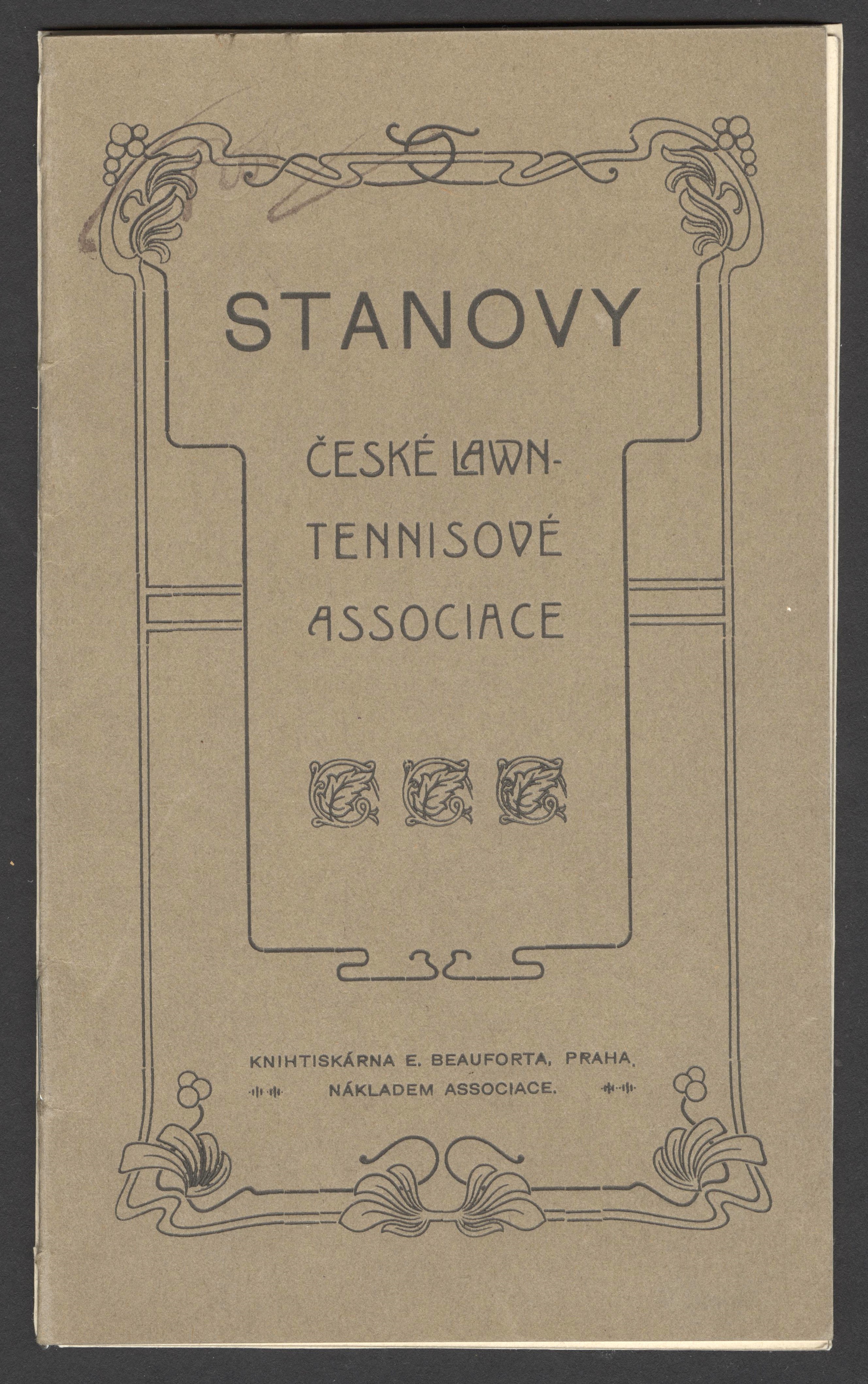 Náhledový obrázek Stanovy České lawn-tennisové associace - 1