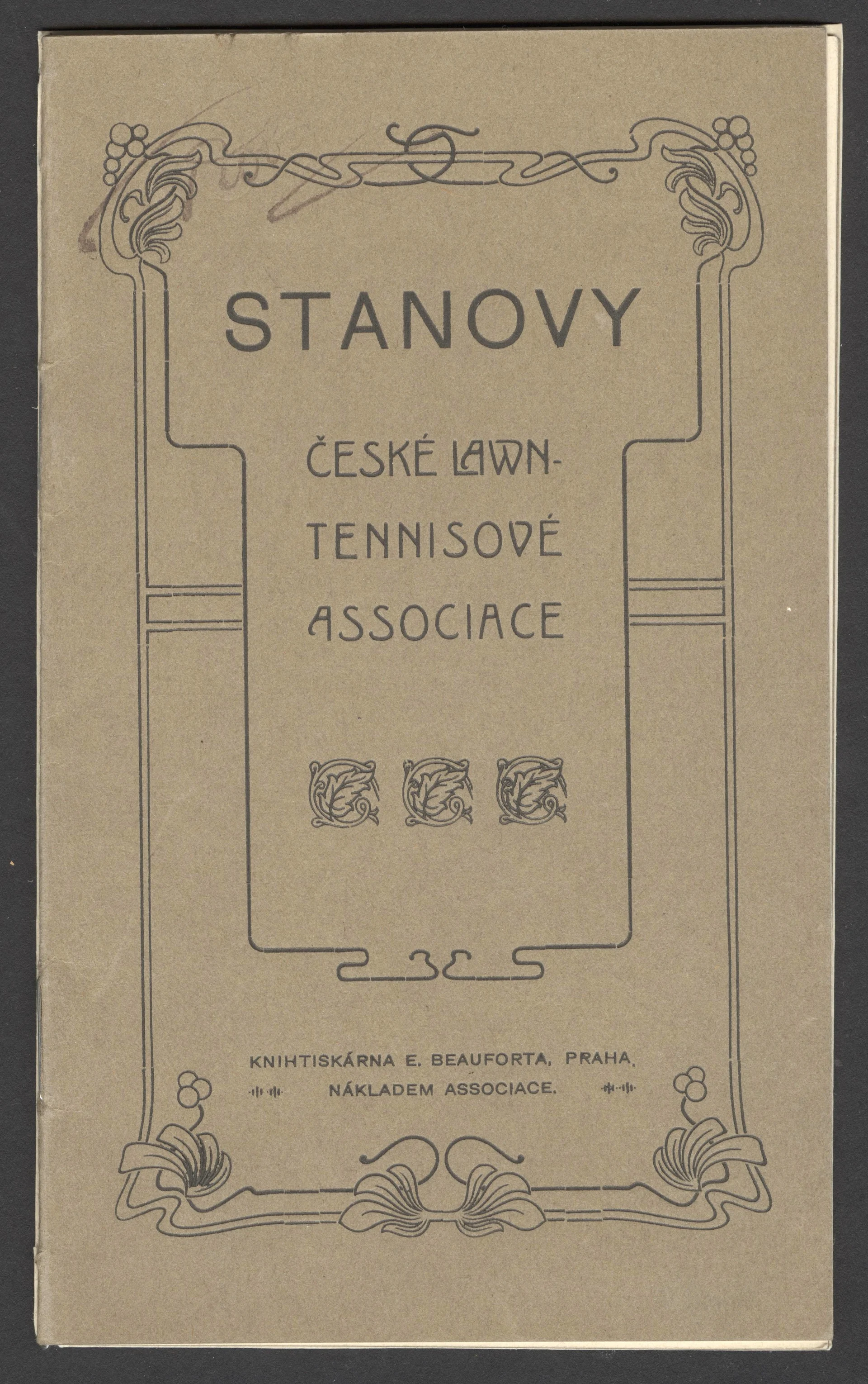 Náhledový obrázek předmětu Stanovy České lawn-tennisové associace