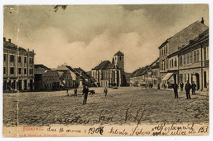 Náhledový obrázek Pohlednice Boskovice z r. 1906 - 1