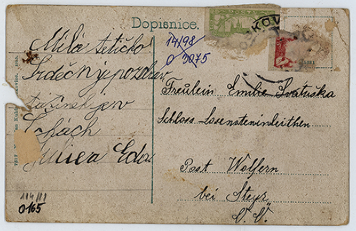 Náhledový obrázek Pohlednice Boskovic z r. 1915 - 2