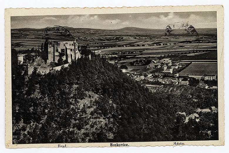 Náhledový obrázek předmětu Pohlednice Boskovic, pohled na hrad
