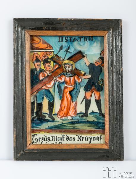 Náhledový obrázek Křížová cesta (E130LU - E143LU) - II. zastavení, Kristus přijímá kříž - 1