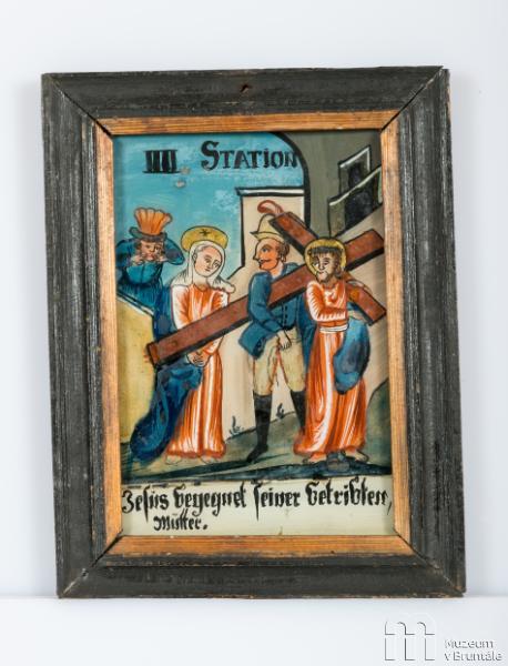 Náhledový obrázek Křížová cesta (E130LU - E143LU) - IV. zastavení, Kristus potkává svou matku - 1