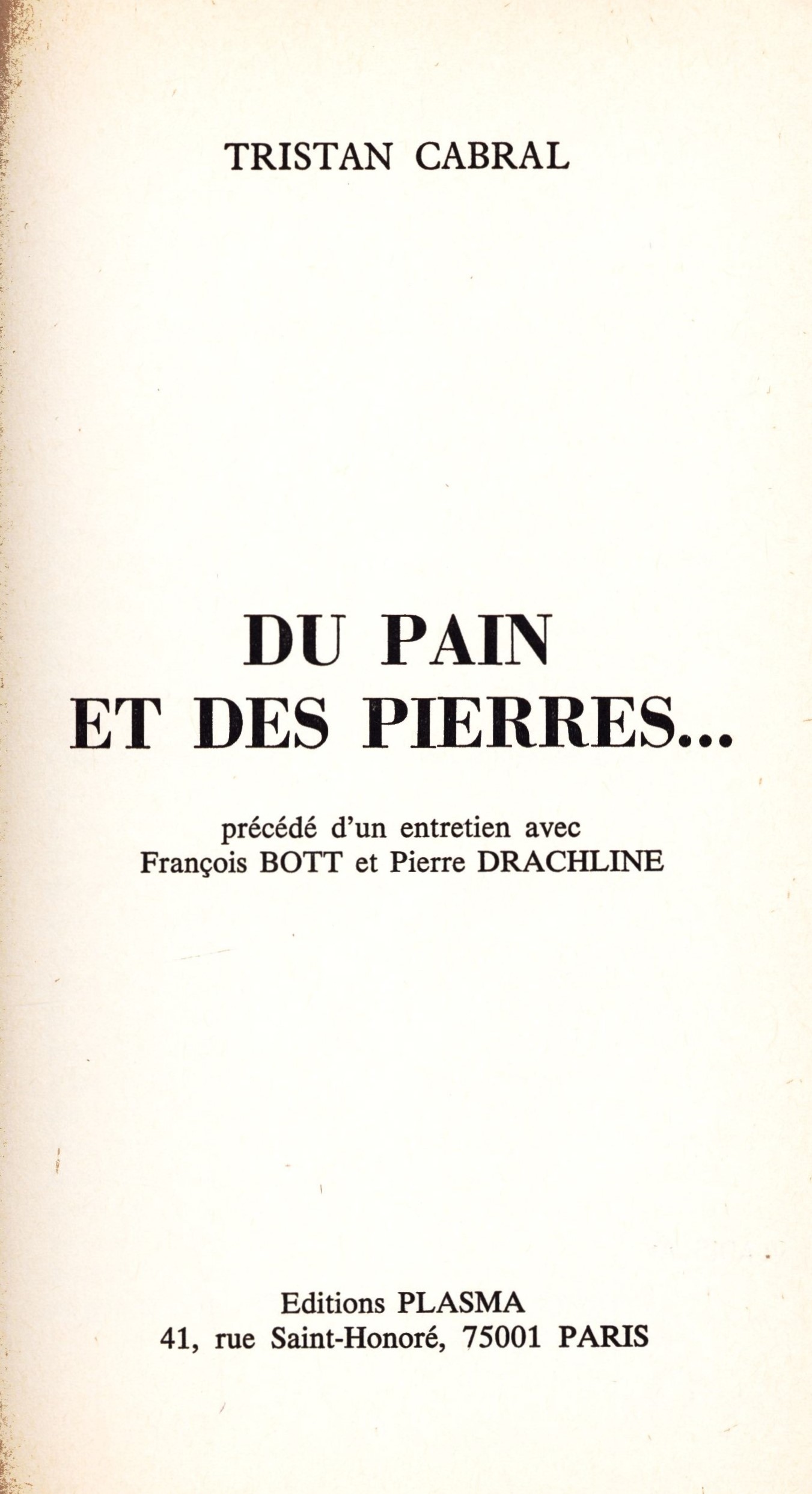Náhledový obrázek Du pain et des pierres... - 2