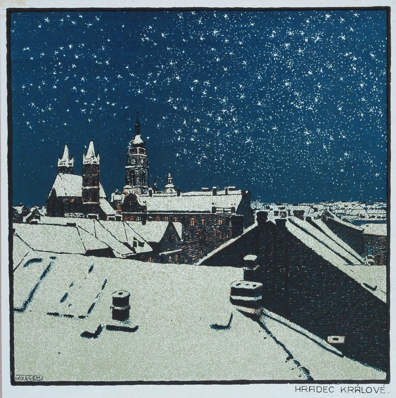 Obrázek Střechy v zimě (z alba Hradec Králové)