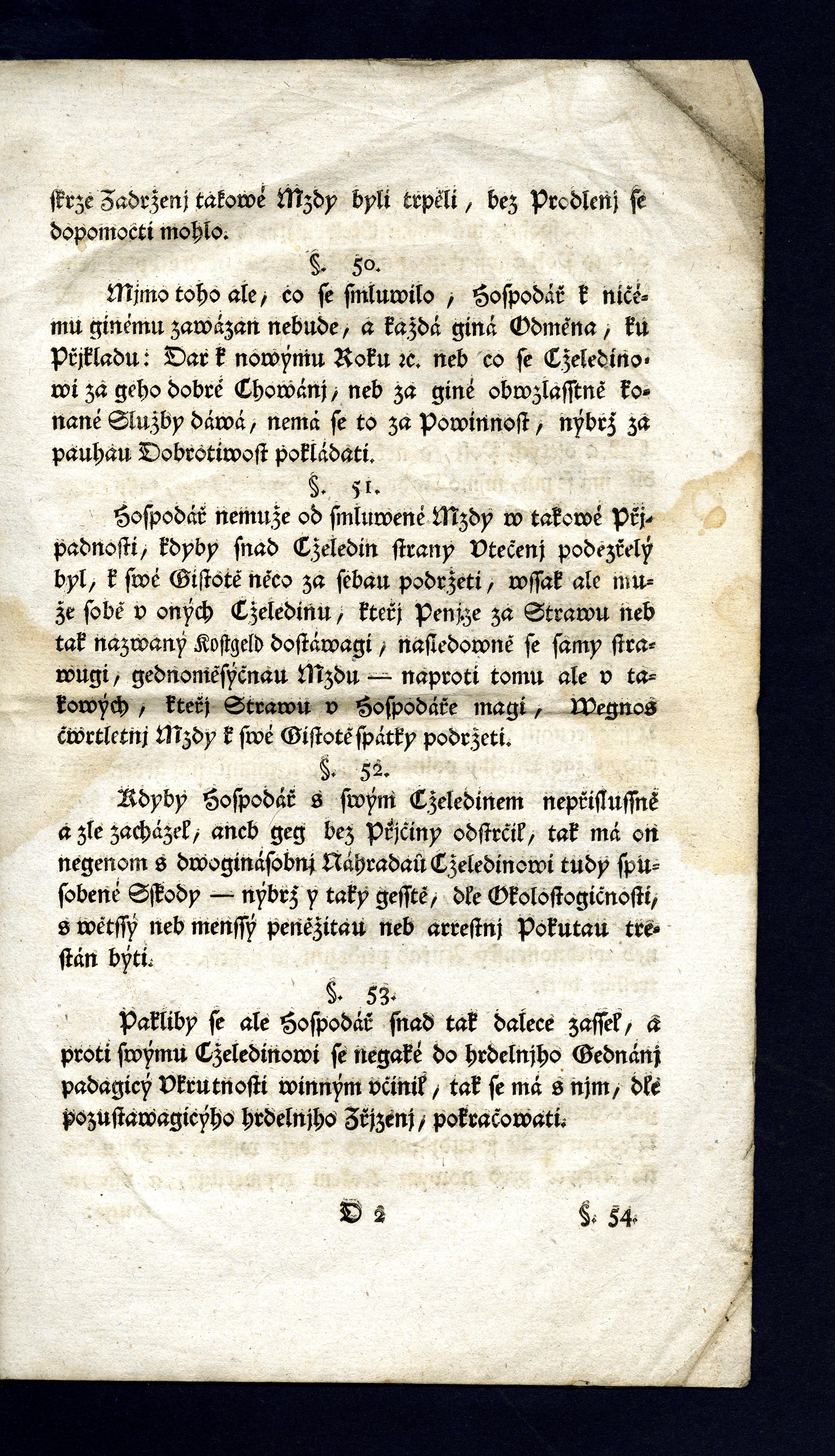 Náhledový obrázek Ržjzenj pro Zemskau Cželádku w Cžechách, Morawě, a Slesku; od 30ho Dne Měsýce Zářj, Roku 1782. - 14