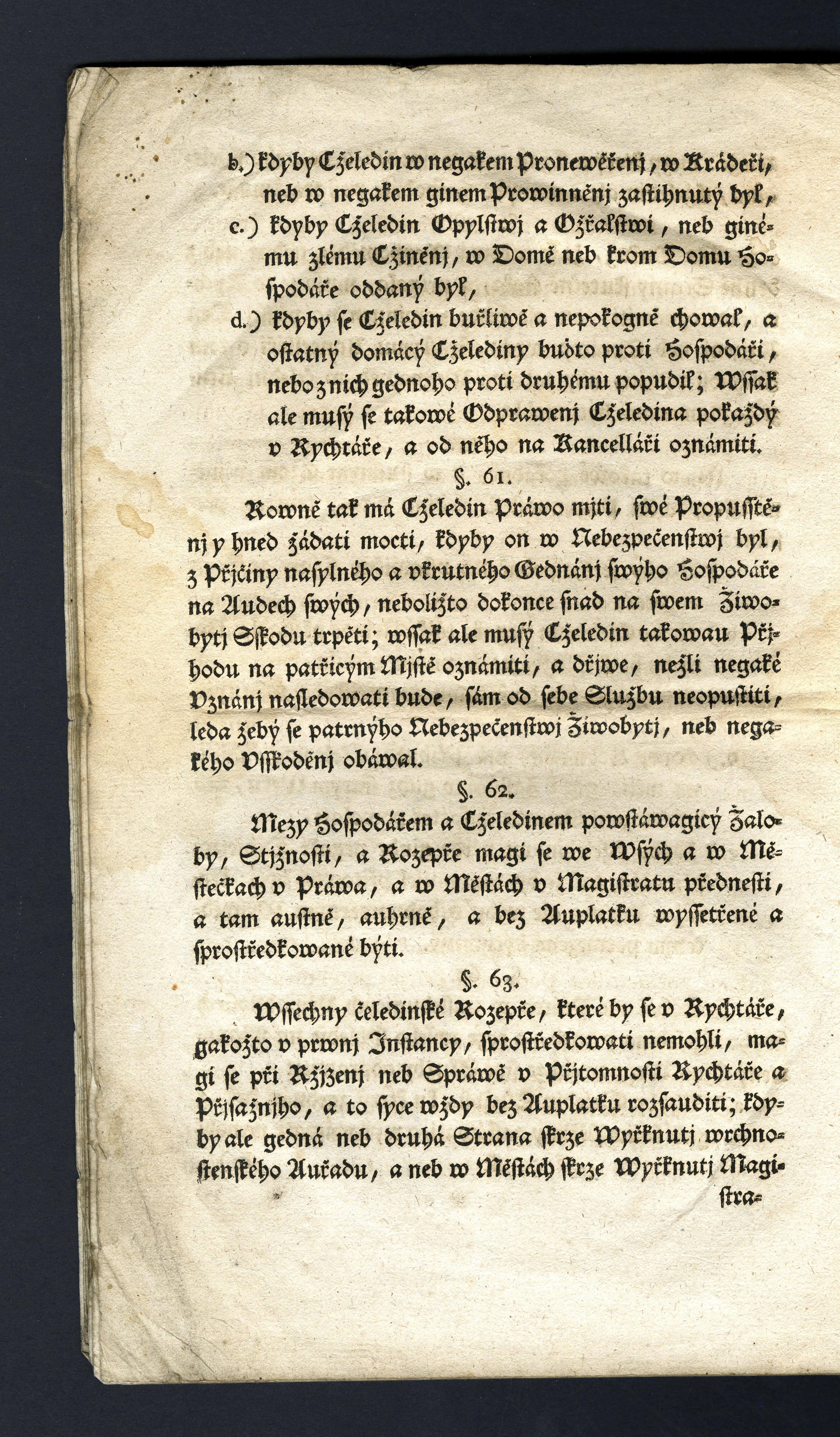Náhledový obrázek Ržjzenj pro Zemskau Cželádku w Cžechách, Morawě, a Slesku; od 30ho Dne Měsýce Zářj, Roku 1782. - 17