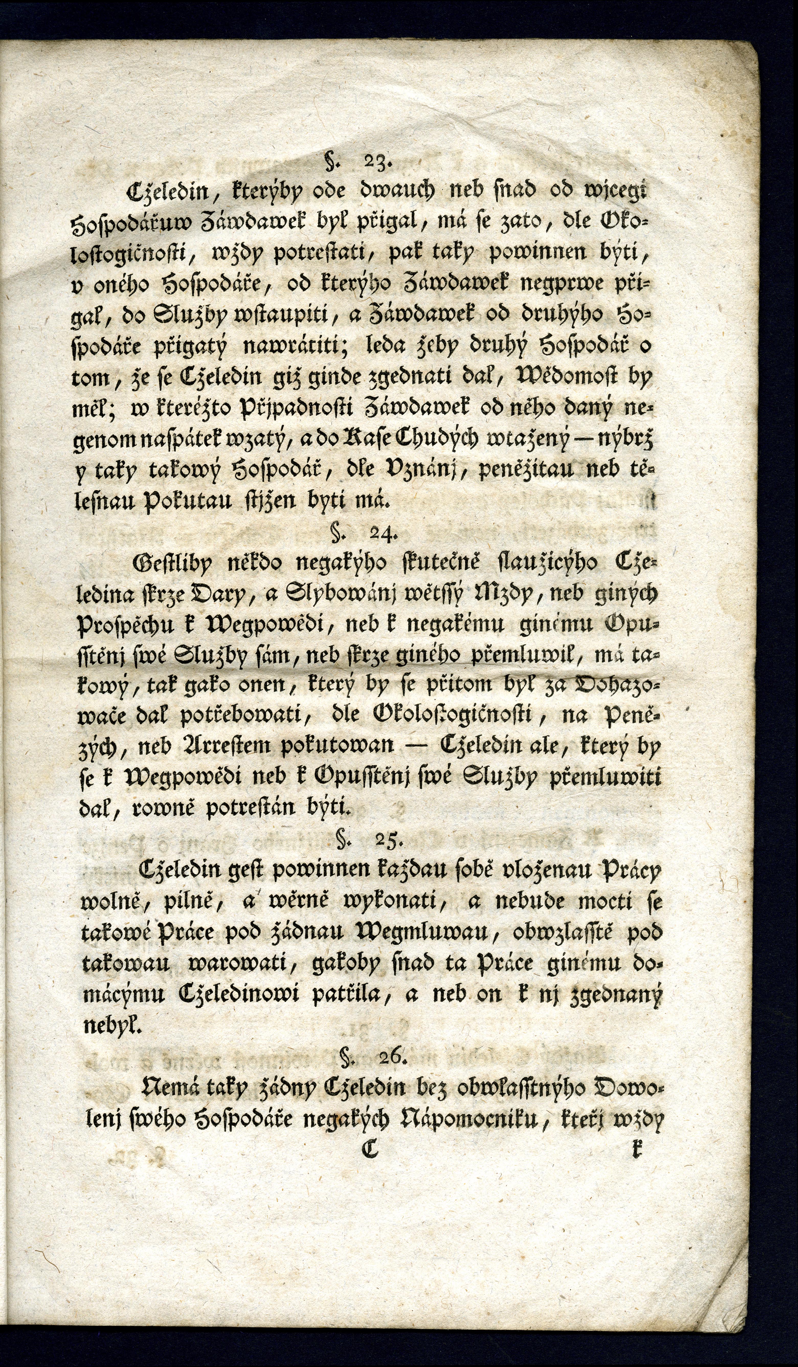 Náhledový obrázek Ržjzenj pro Zemskau Cželádku w Cžechách, Morawě, a Slesku; od 30ho Dne Měsýce Zářj, Roku 1782. - 9