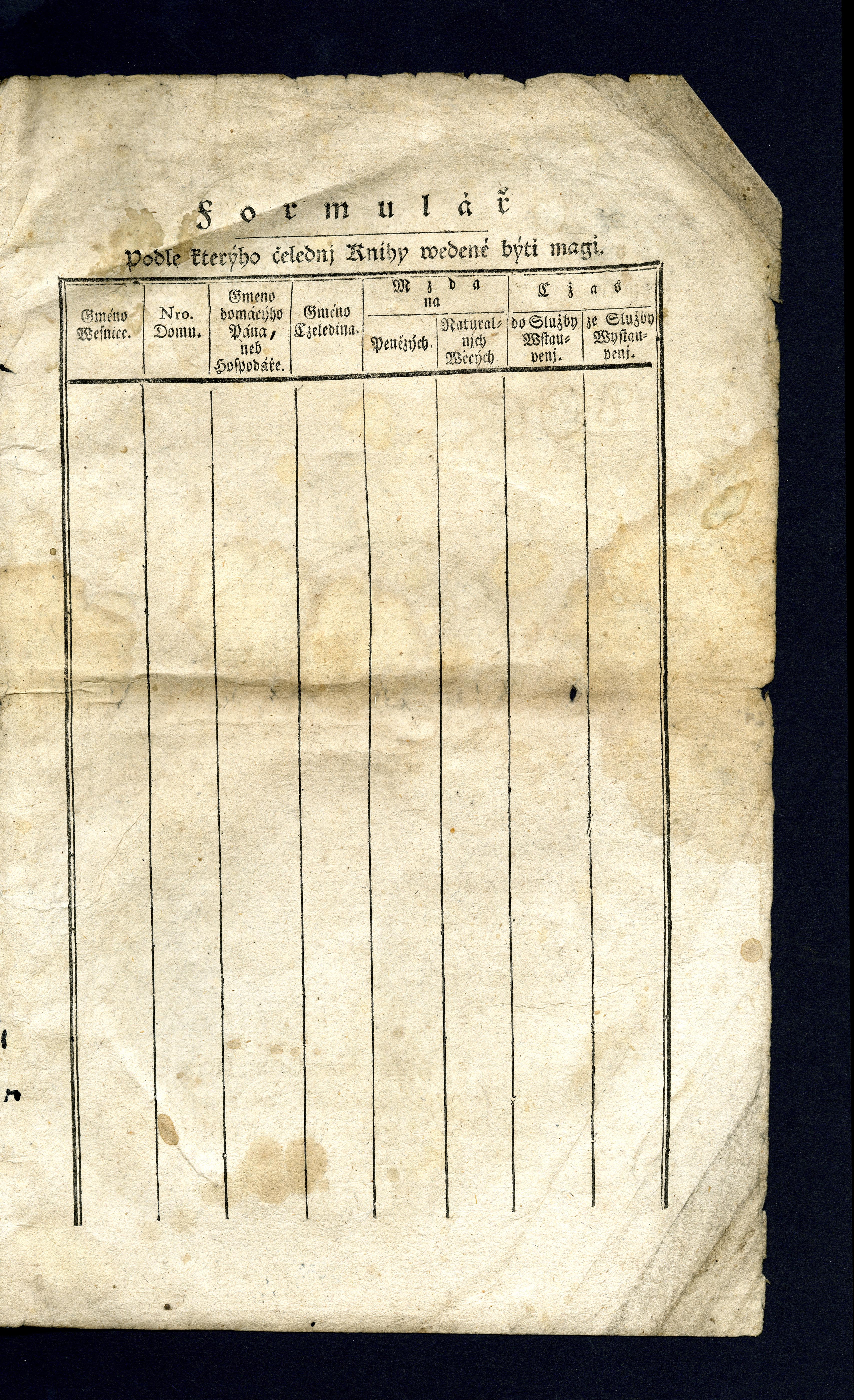 Náhledový obrázek Ržjzenj pro Zemskau Cželádku w Cžechách, Morawě, a Slesku; od 30ho Dne Měsýce Zářj, Roku 1782. - 20