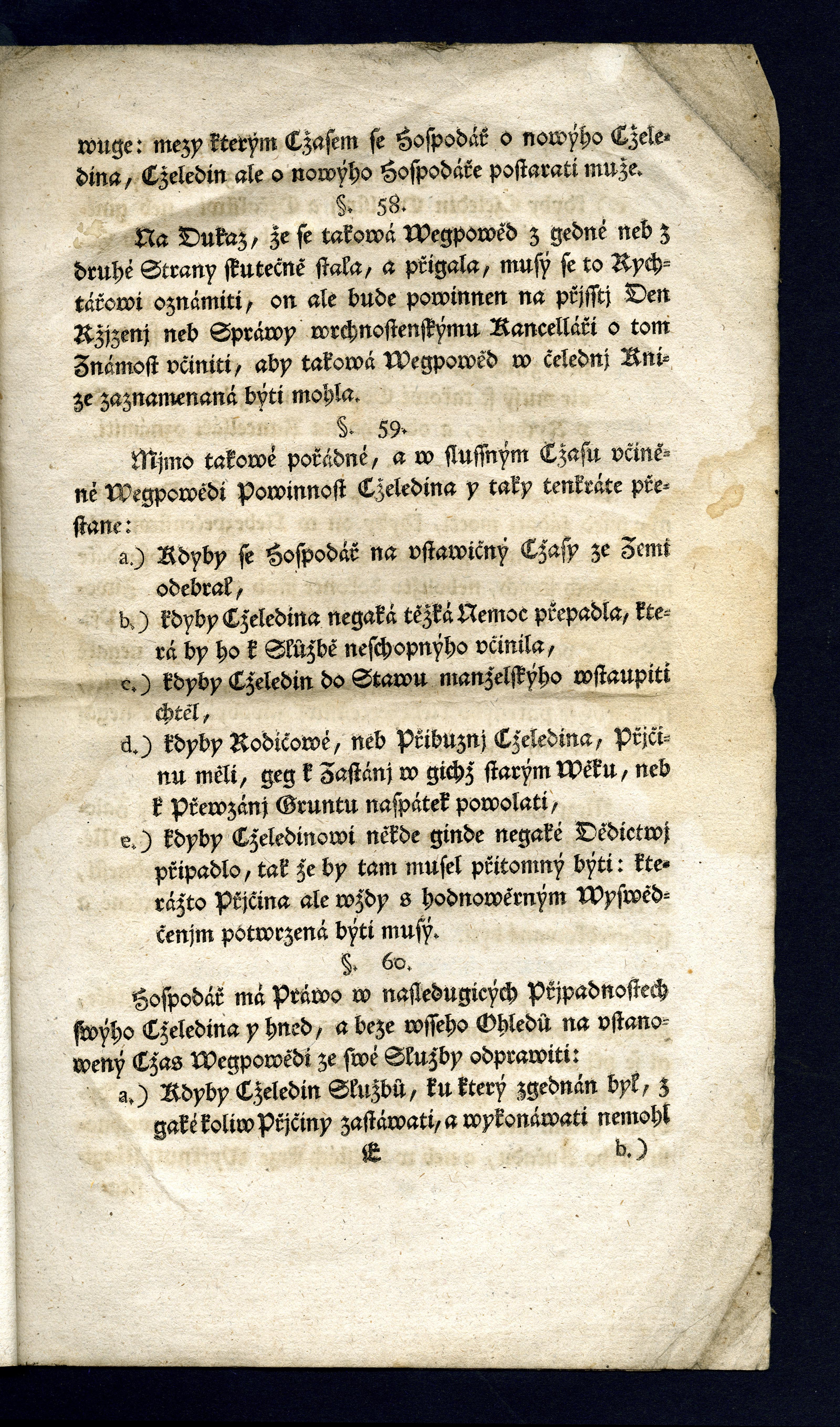 Náhledový obrázek Ržjzenj pro Zemskau Cželádku w Cžechách, Morawě, a Slesku; od 30ho Dne Měsýce Zářj, Roku 1782. - 16