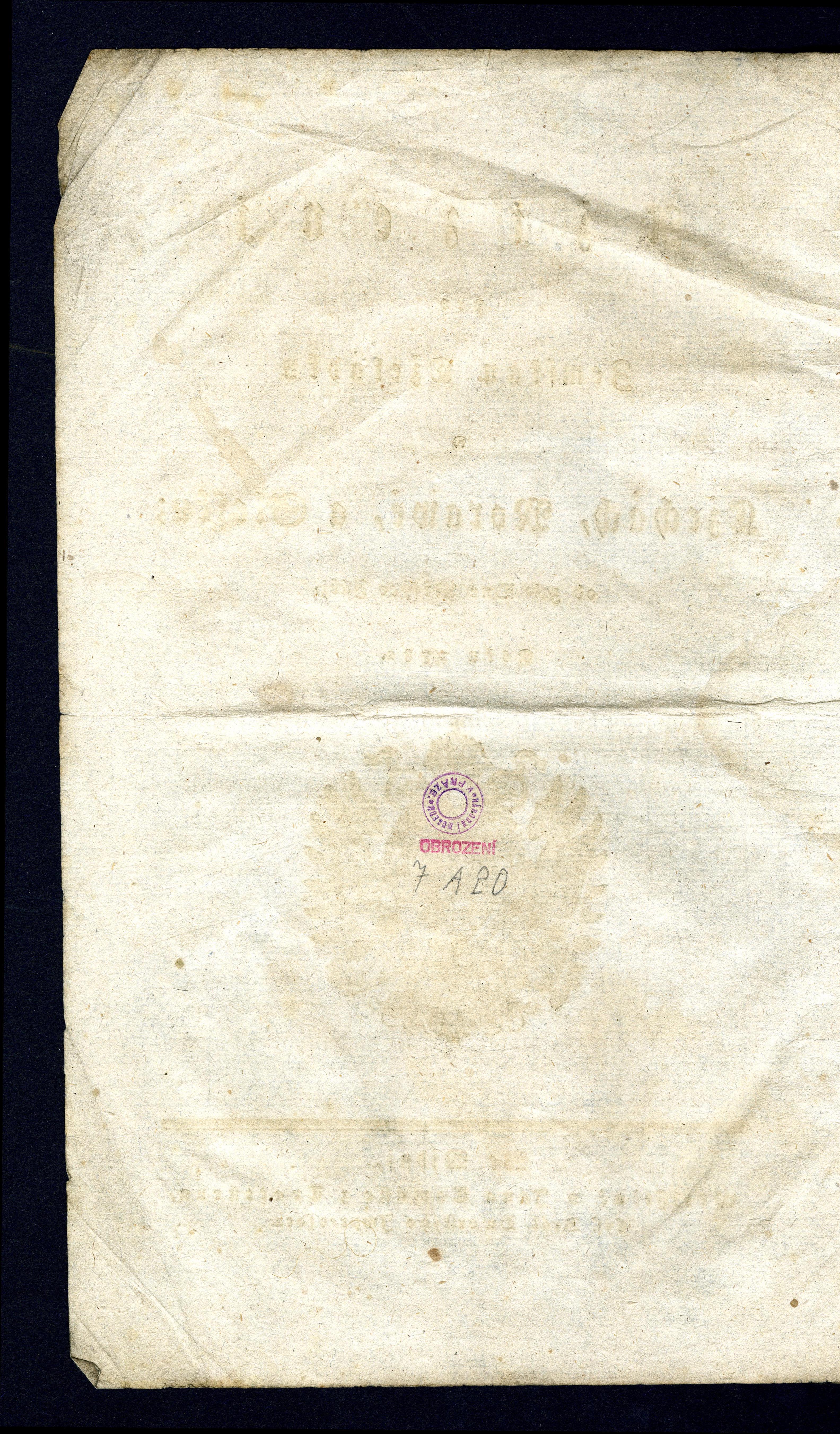 Náhledový obrázek Ržjzenj pro Zemskau Cželádku w Cžechách, Morawě, a Slesku; od 30ho Dne Měsýce Zářj, Roku 1782. - 2