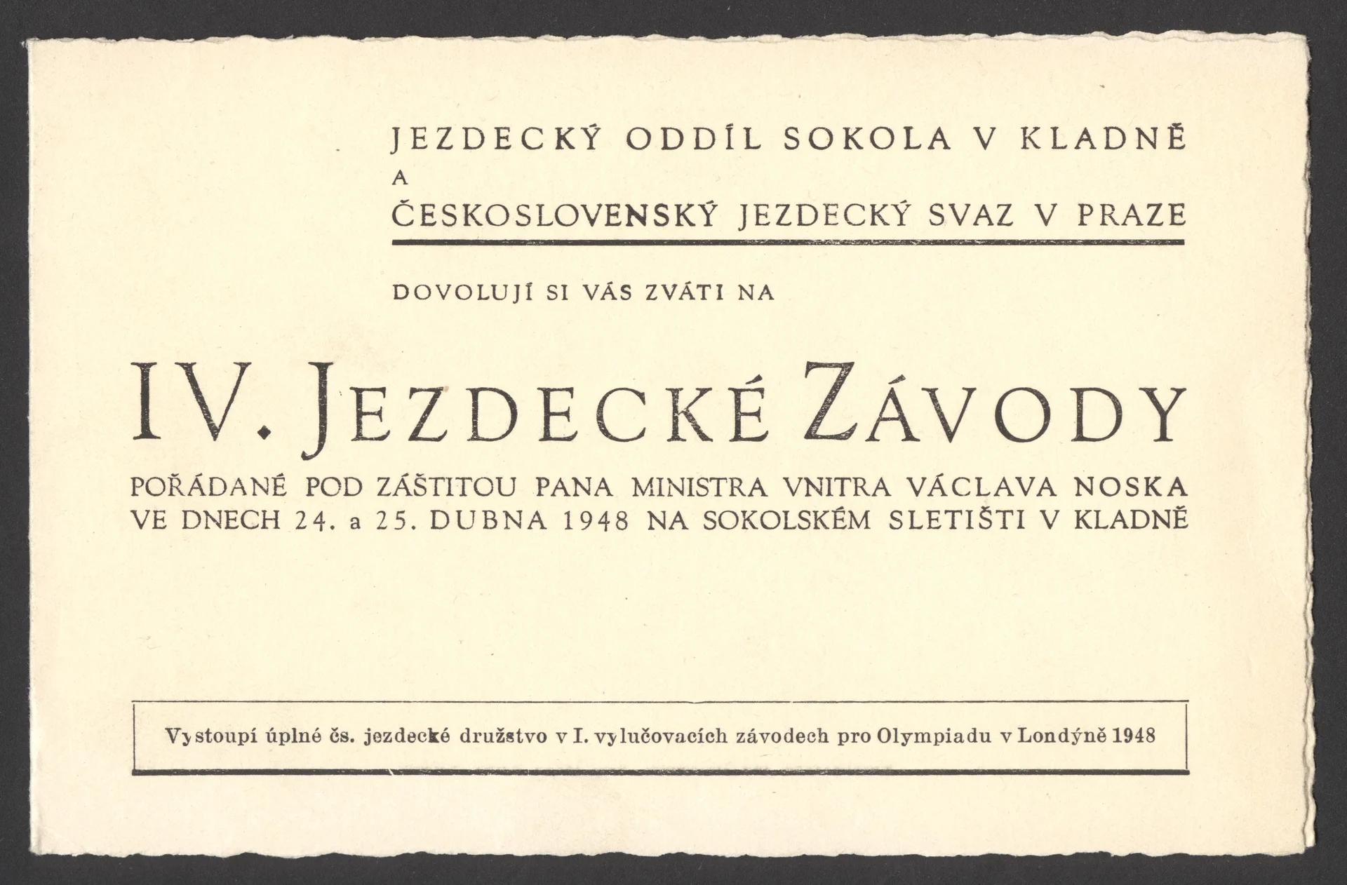 Náhledový obrázek předmětu Jezdecké závody v Kladně