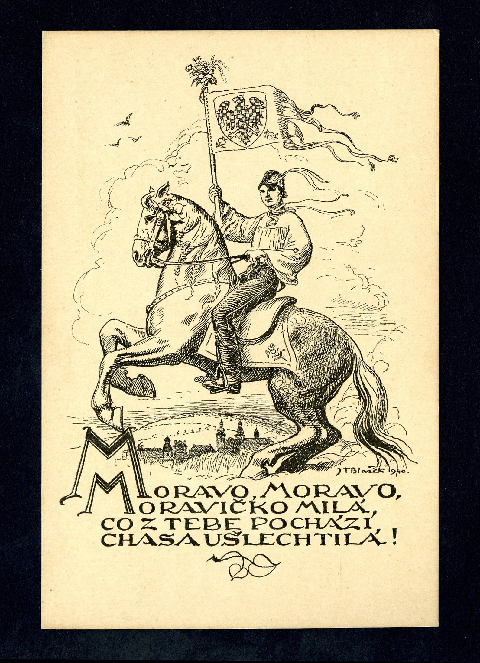 Obrázek Černobílá pohlednice