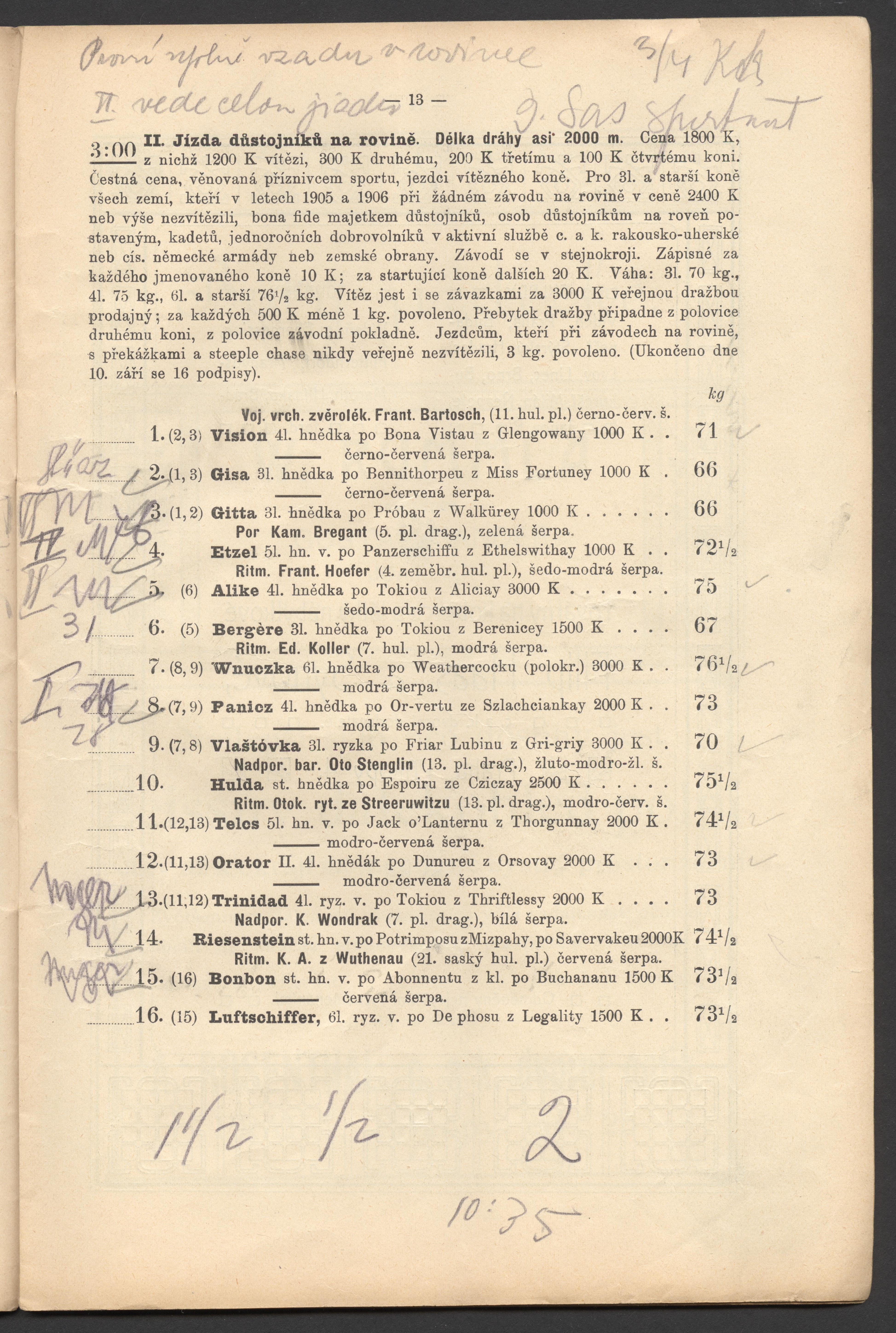 Náhledový obrázek Pražské dostihy 1906 - 3