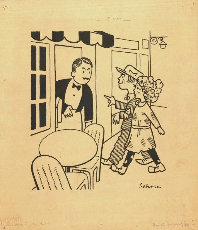 Náhledový obrázek předmětu Ilustrace - Henry pozoruje lidi