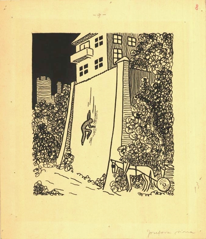 Náhledový obrázek Ilustrace - Henry pozoruje lidi - 1