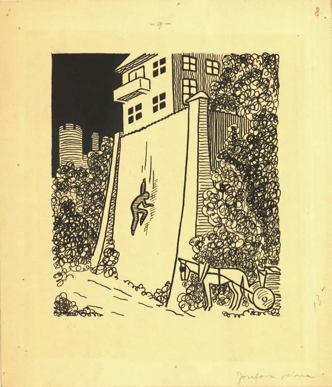 Náhledový obrázek předmětu Ilustrace - Henry pozoruje lidi