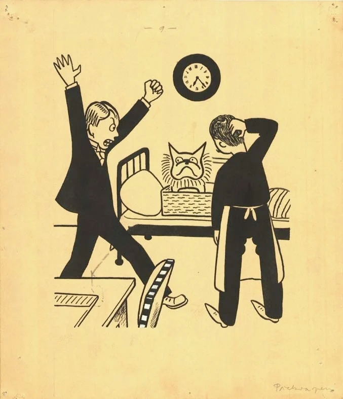 Náhledový obrázek předmětu Ilustrace - Henry pozoruje lidi