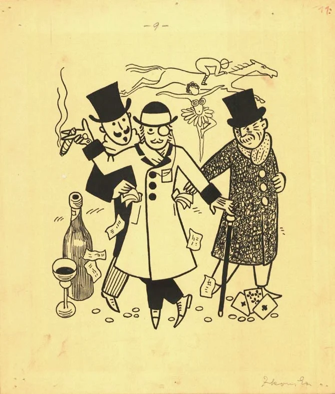 Náhledový obrázek předmětu Ilustrace - Henry pozoruje lidi