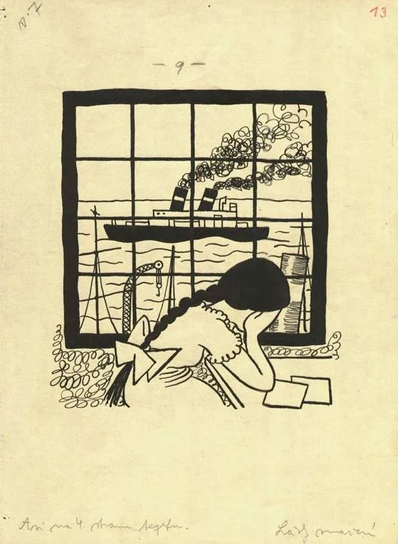 Náhledový obrázek předmětu Ilustrace - Henry pozoruje lidi