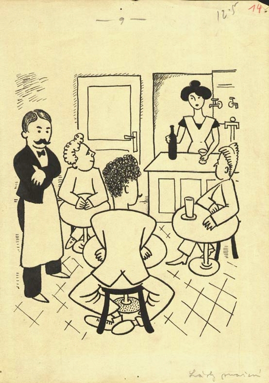 Náhledový obrázek Ilustrace - Henry pozoruje lidi - 1