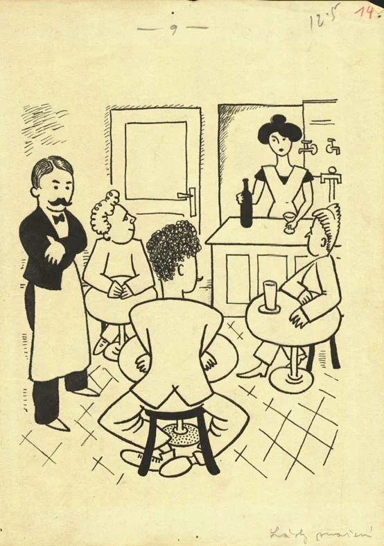 Náhledový obrázek předmětu Ilustrace - Henry pozoruje lidi