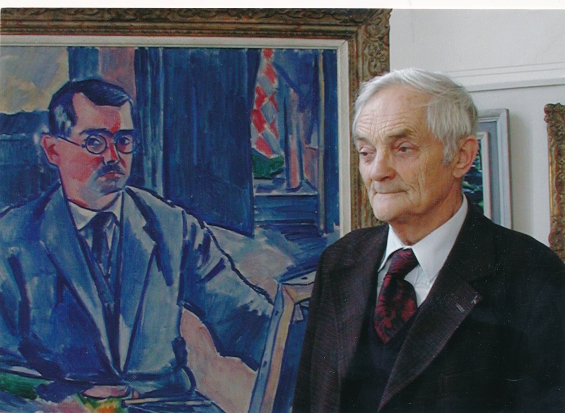 Náhledový obrázek Karel Samšiňák na výstavě obrazů - 1