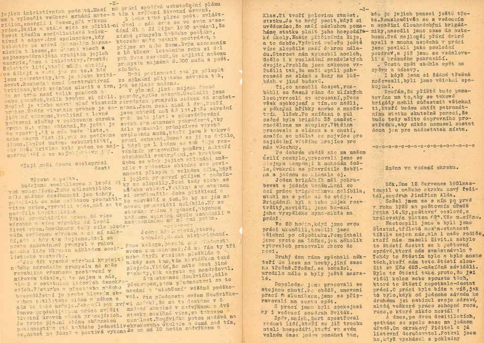 Náhledový obrázek Libeňská pošta, rok 1951, číslo 1 - 2
