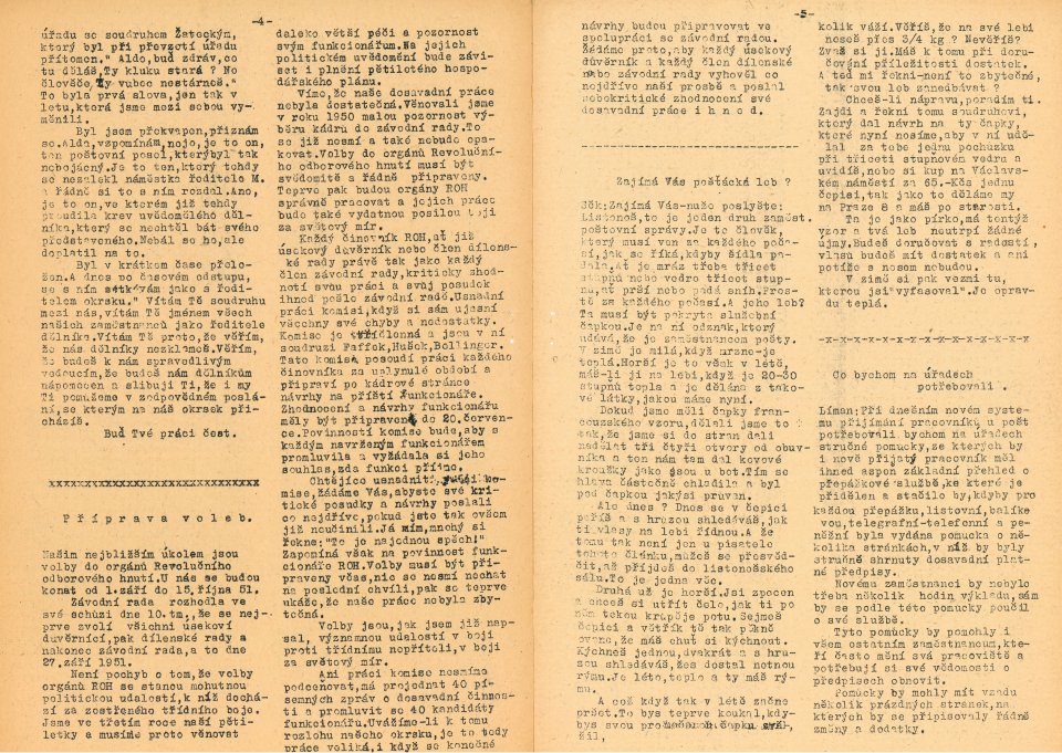 Náhledový obrázek Libeňská pošta, rok 1951, číslo 1 - 3