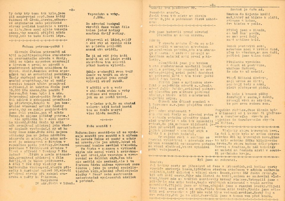Náhledový obrázek Libeňská pošta, rok 1951, číslo 3 - 2