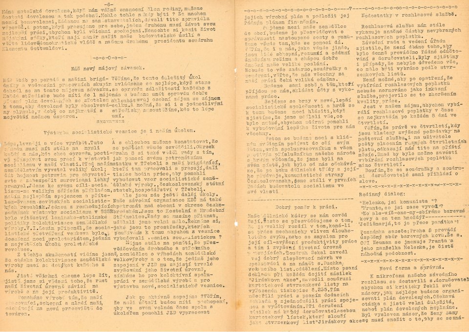 Náhledový obrázek Libeňská pošta, rok 1951, číslo 3 - 4