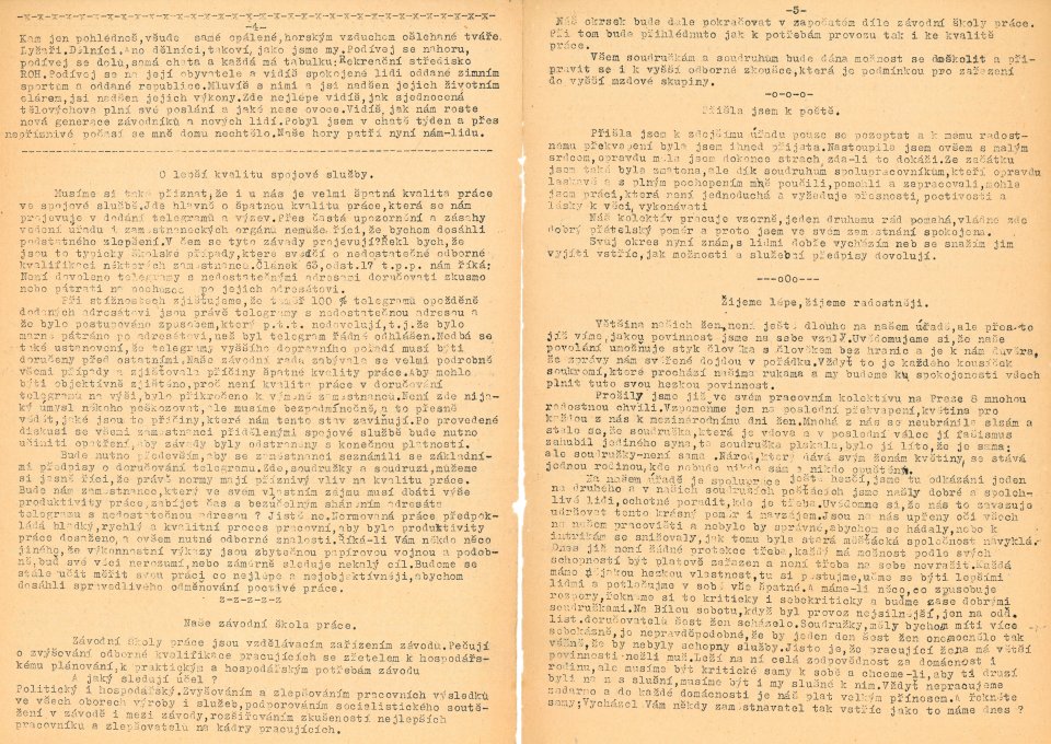 Náhledový obrázek Libeňská pošta, rok 1951, číslo 3 - 3